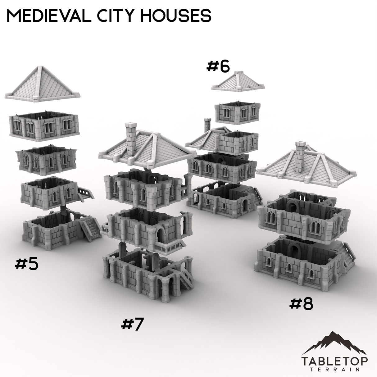 Tabletop Terrain Dungeon Terrain Medieval City Houses
