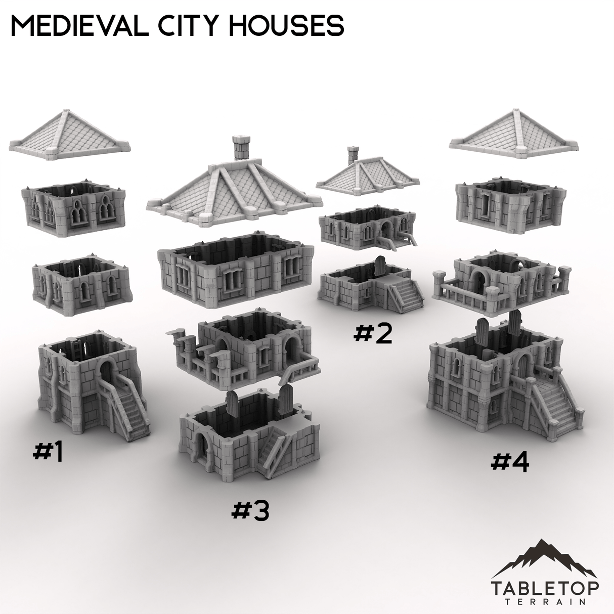 Tabletop Terrain Dungeon Terrain Medieval City Houses
