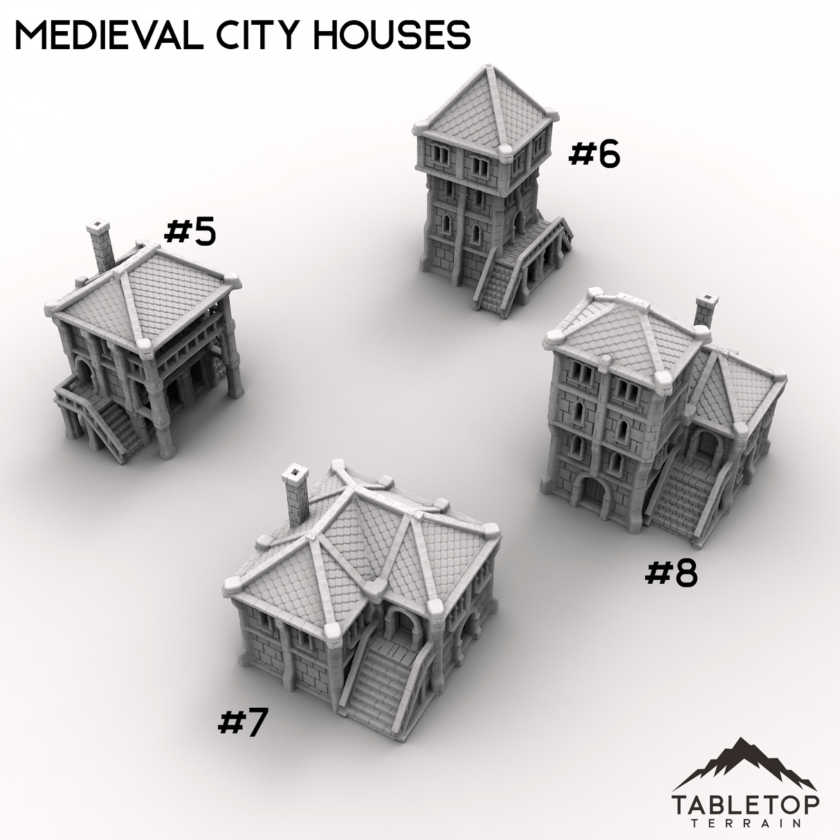 Tabletop Terrain Dungeon Terrain Medieval City Houses