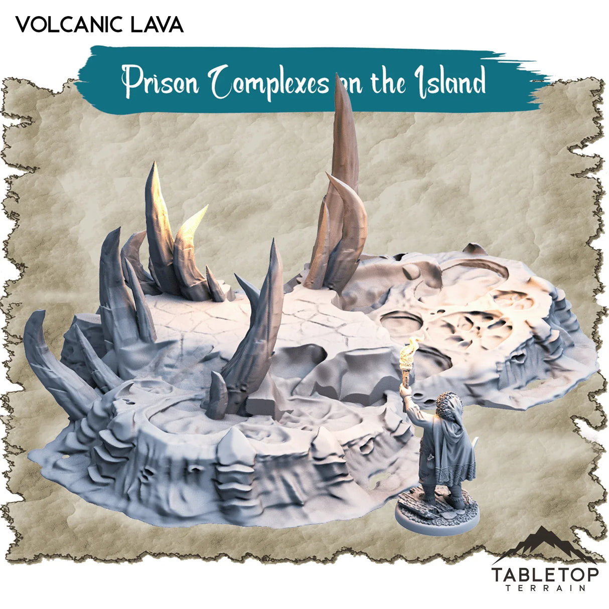 Tabletop Terrain Dungeon Terrain Prison Complexes on the Island - Thematic Dungeon Terrain