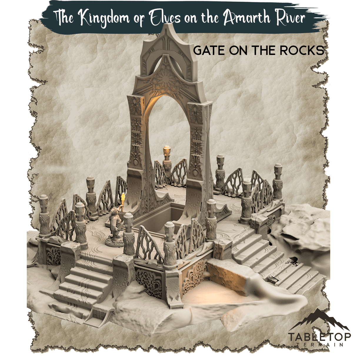 Tabletop Terrain Dungeon Terrain The Kingdom of Elves on the Amarth River - Thematic Dungeon Terrain