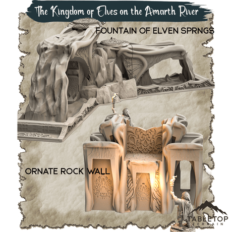 Tabletop Terrain Dungeon Terrain The Kingdom of Elves on the Amarth River - Thematic Dungeon Terrain