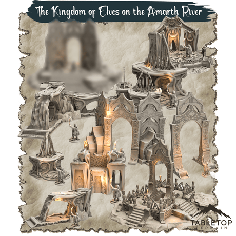 Tabletop Terrain Dungeon Terrain The Kingdom of Elves on the Amarth River - Thematic Dungeon Terrain