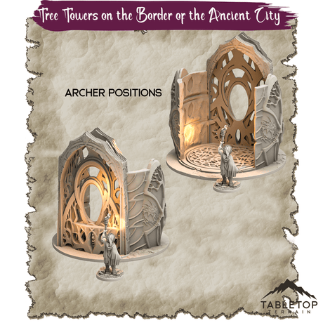 Tabletop Terrain Dungeon Terrain Tree Towers on the Border of the Ancient City - Thematic Dungeon Terrain
