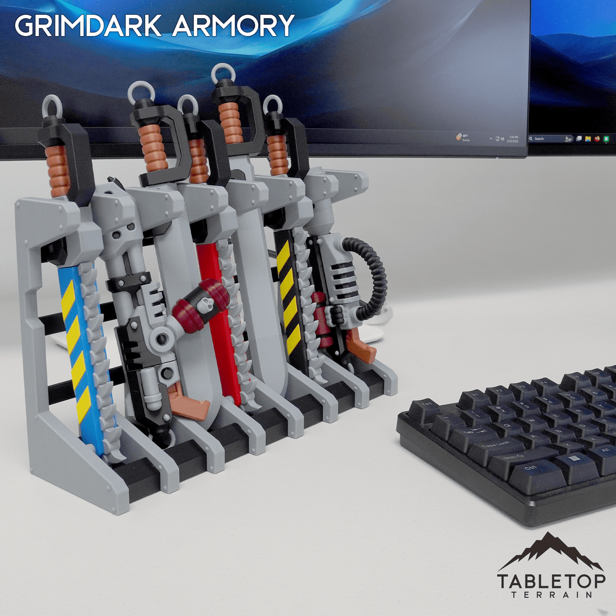 Tabletop Terrain Grimdark Armory - Mini Weapon Props