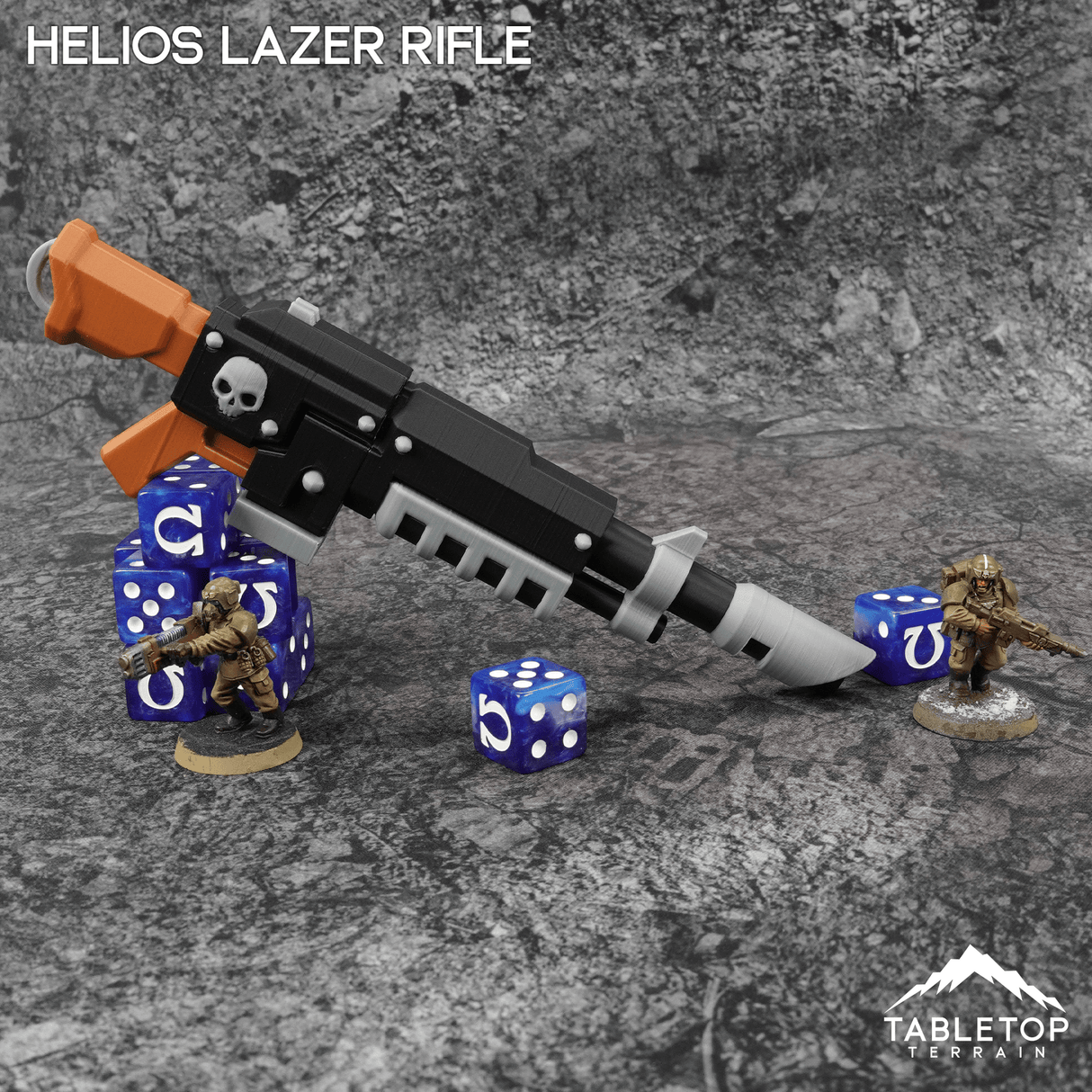 Tabletop Terrain Helios Laser Rifle Grimdark Armory - Mini Weapon Props