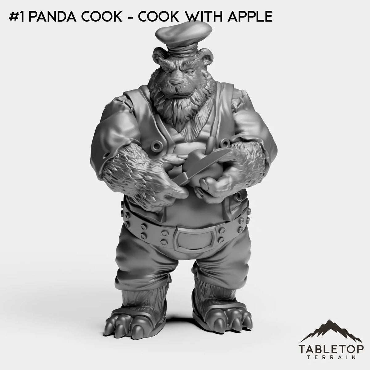Tabletop Terrain Miniature #1 Panda Cook - Cook with Apple Pandas Bundle