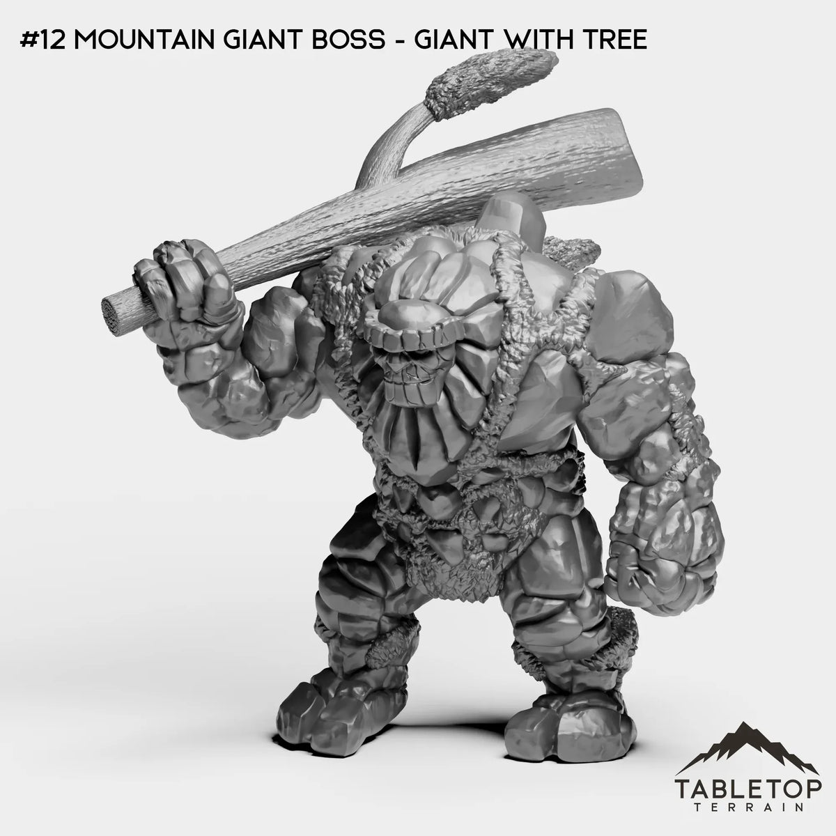 Tabletop Terrain Miniature #12 Mountain Giant Boss - Giant With Tree Fiery Core Bundle