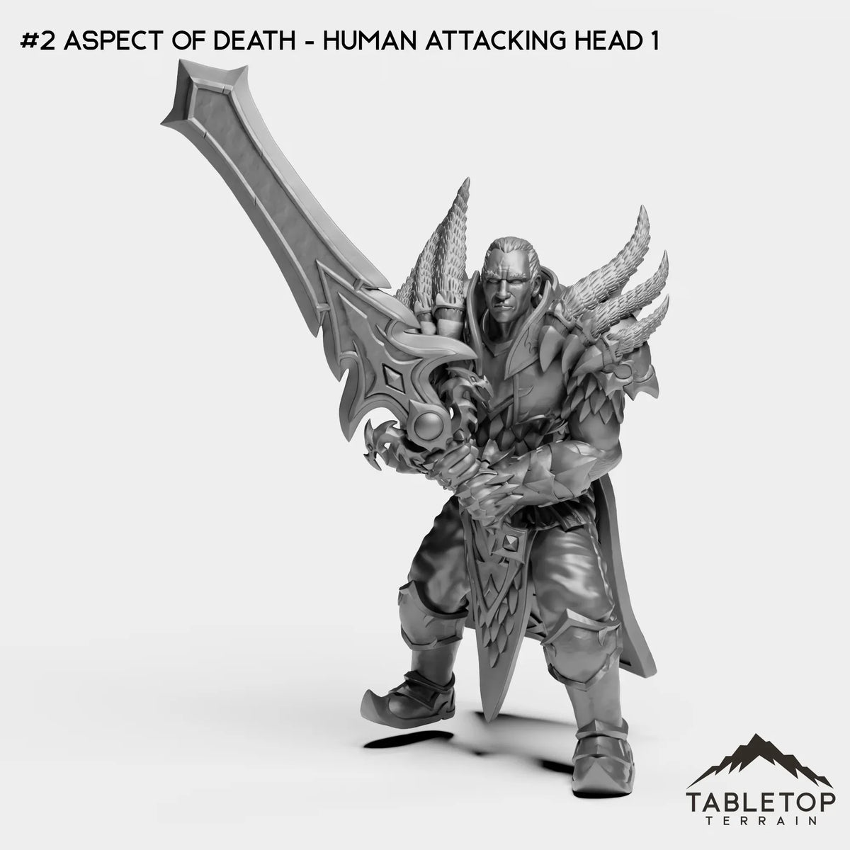 Tabletop Terrain Miniature #2 Aspect of Death - Human Attacking head 1 Soul of the Beast Bundle
