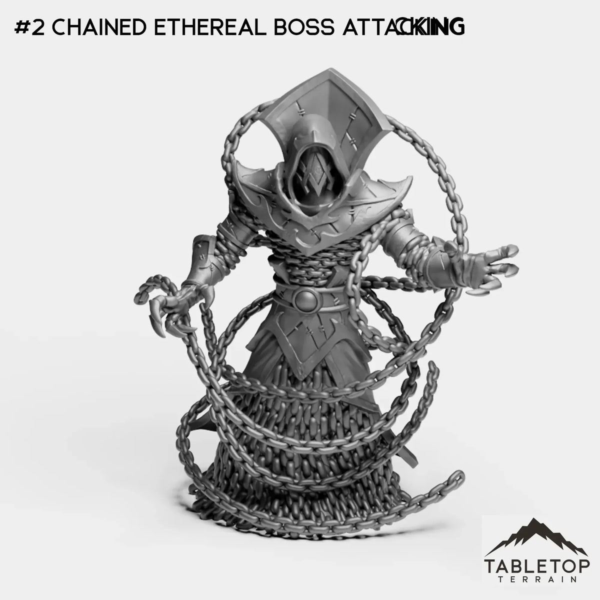 Tabletop Terrain Miniature #2 Chained Ethereal Boss Attacking Ethereals Bundle