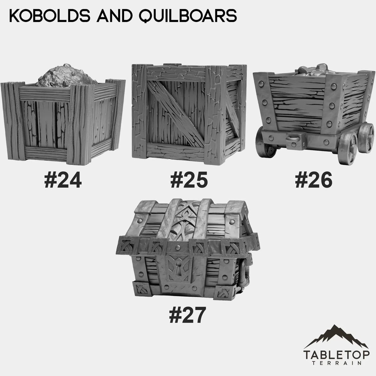 Tabletop Terrain Miniature #24 Mine Accessories - Box of Ore Kobolds and Quilboars Bundle