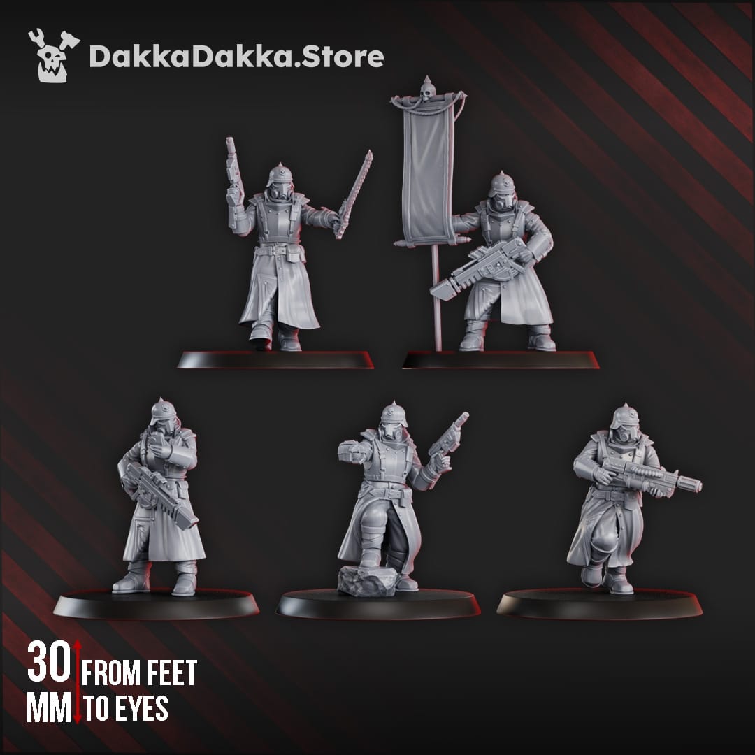 Tabletop Terrain Miniature 2nd Death Division Commander Squad