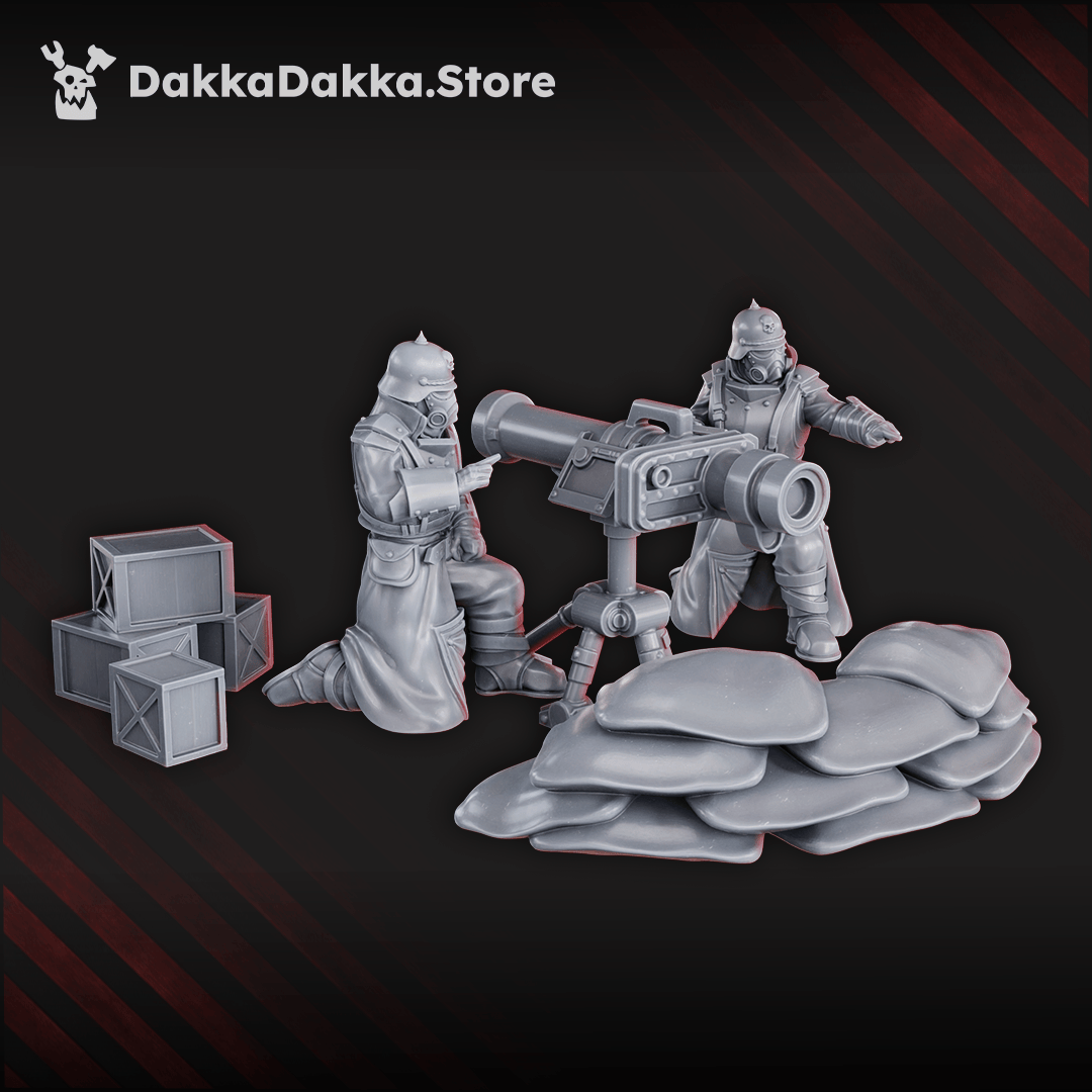 Tabletop Terrain Miniature 2nd Death Division Heavy Weapons Team