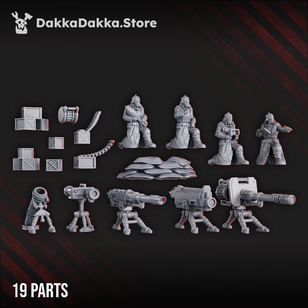 Tabletop Terrain Miniature 2nd Death Division Heavy Weapons Team