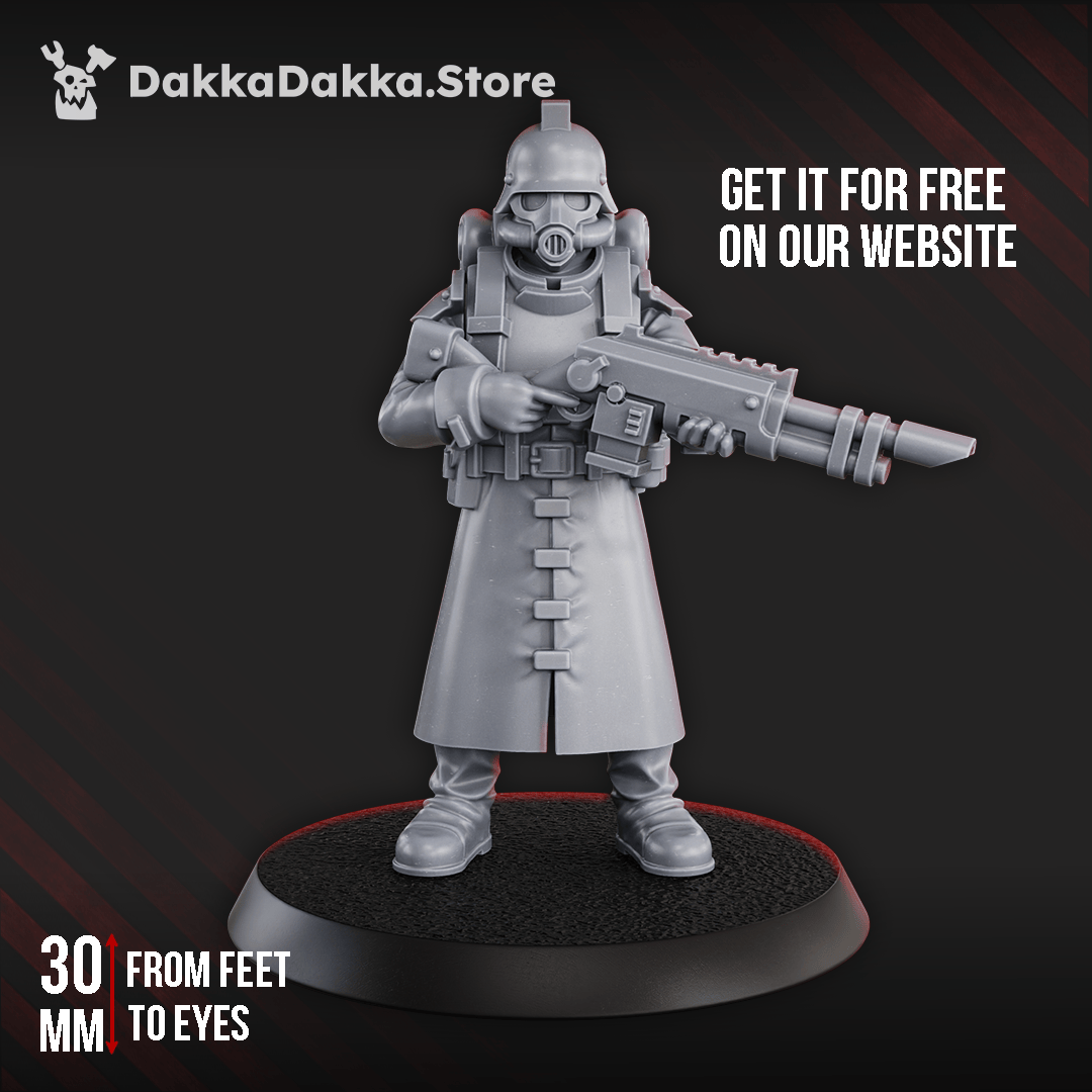 Tabletop Terrain Miniature 3rd Death Division Gunman