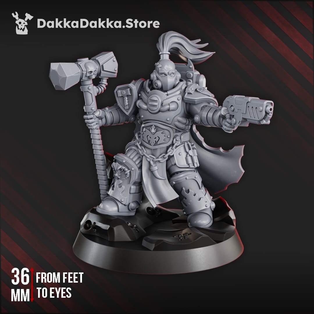 Tabletop Terrain Miniature Agadrax The Forgefire - Prime Armored Captain of Space Knights