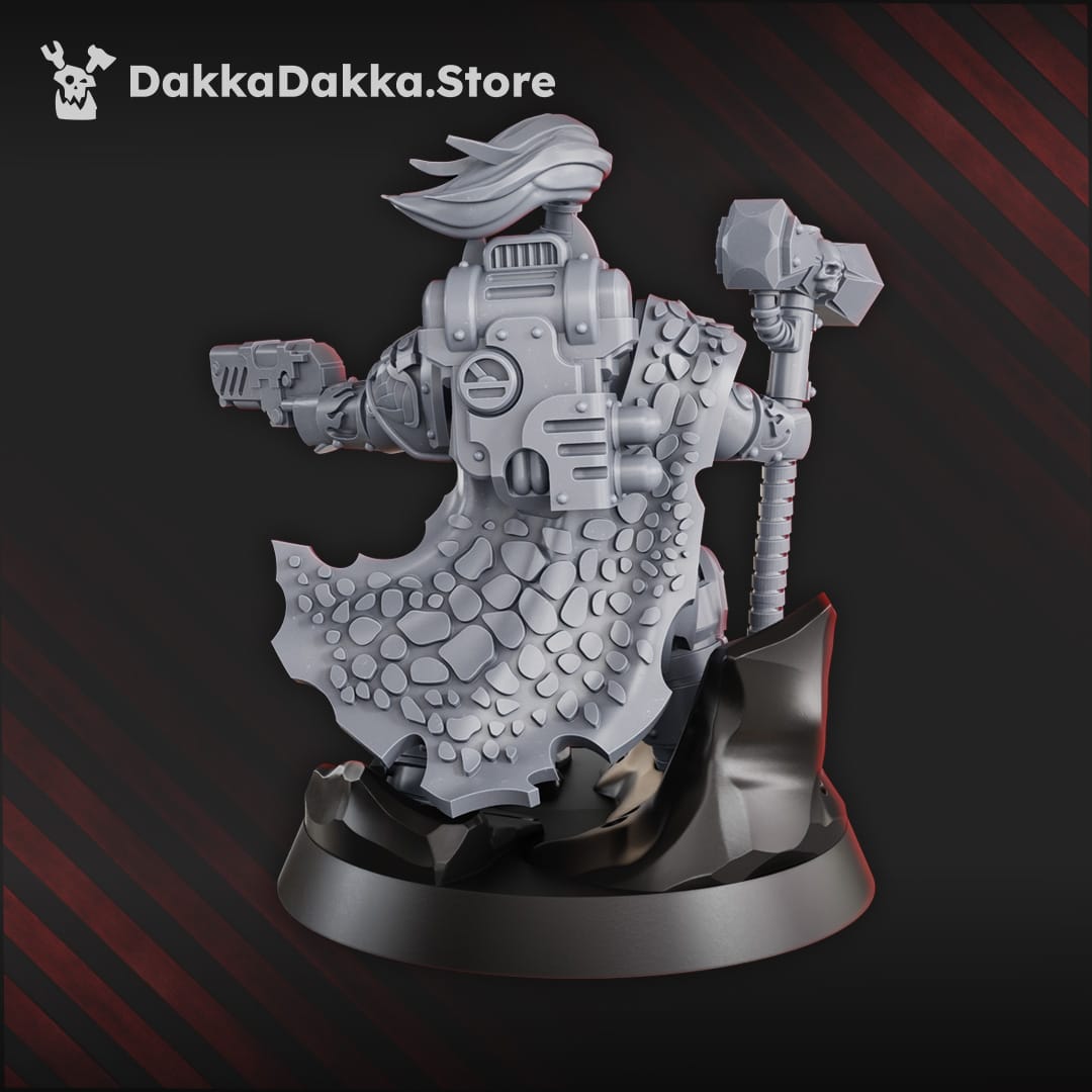 Tabletop Terrain Miniature Agadrax The Forgefire - Prime Armored Captain of Space Knights