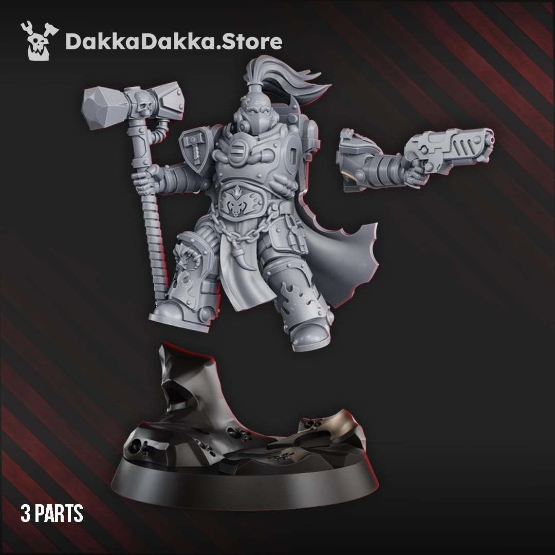 Tabletop Terrain Miniature Agadrax The Forgefire - Prime Armored Captain of Space Knights