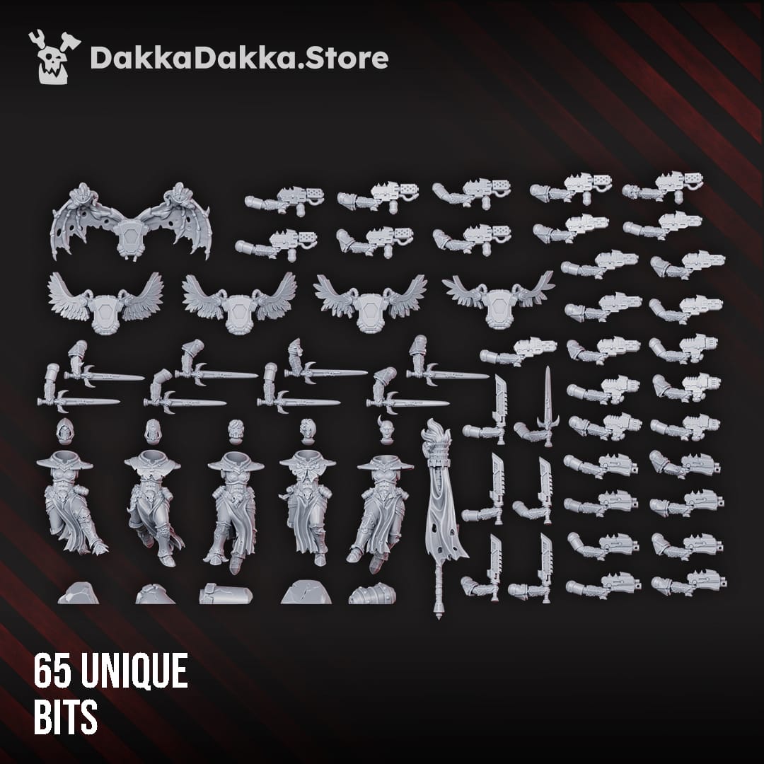 Tabletop Terrain Miniature Airborne Witches Squad (build kit)