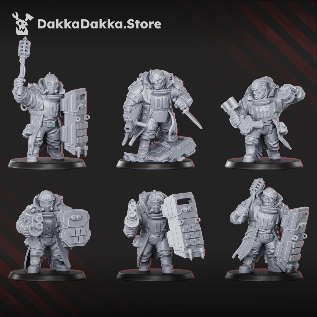 Tabletop Terrain Miniature Alcat Heavy Mules Squad (x6)