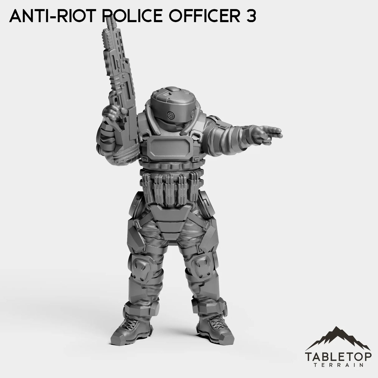 Tabletop Terrain Miniature Anti-Riot Police Officer 3 Anti-Riot Police Officers - Raid44