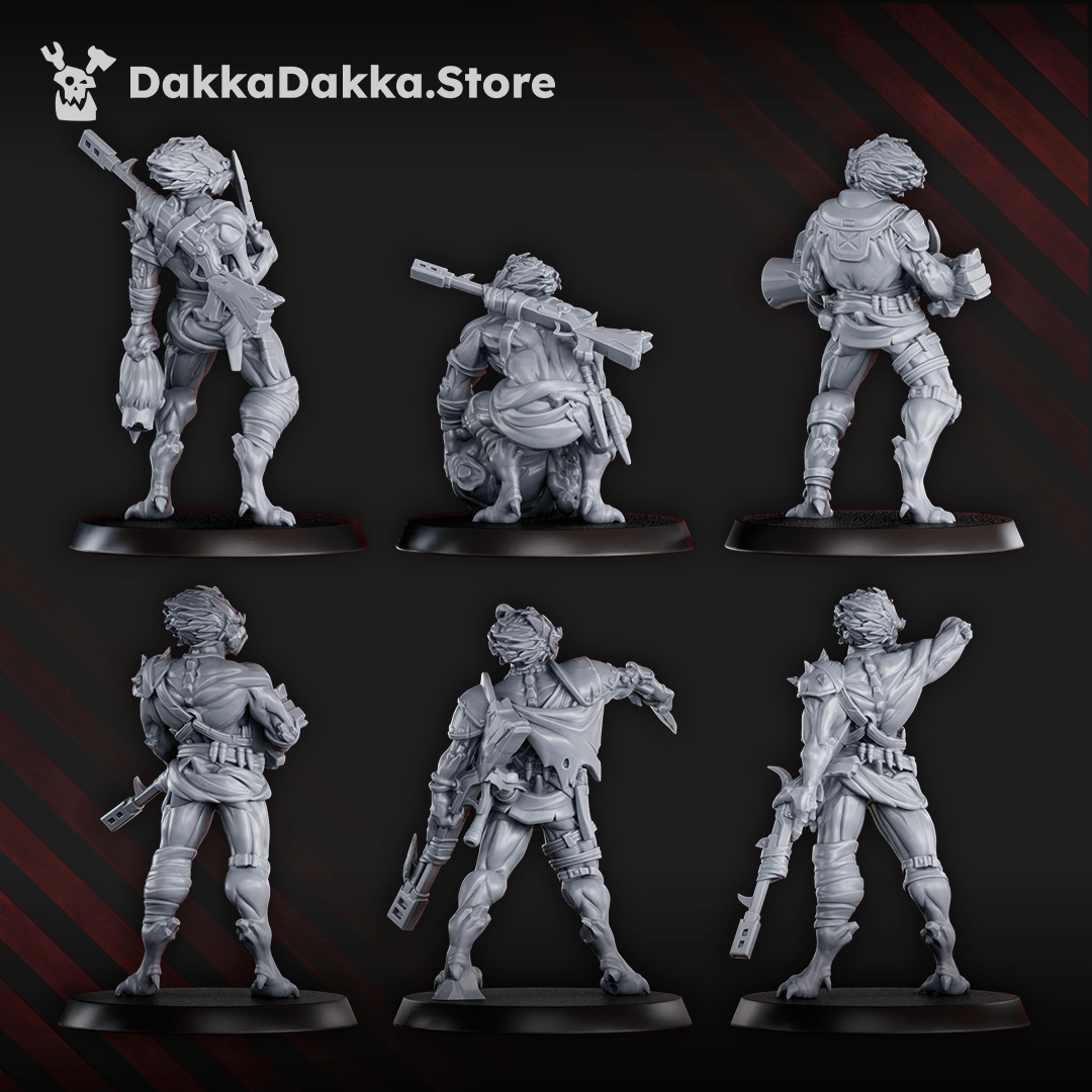 Tabletop Terrain Miniature Anunnaki Tribe Hunters (parts 1 & 2)