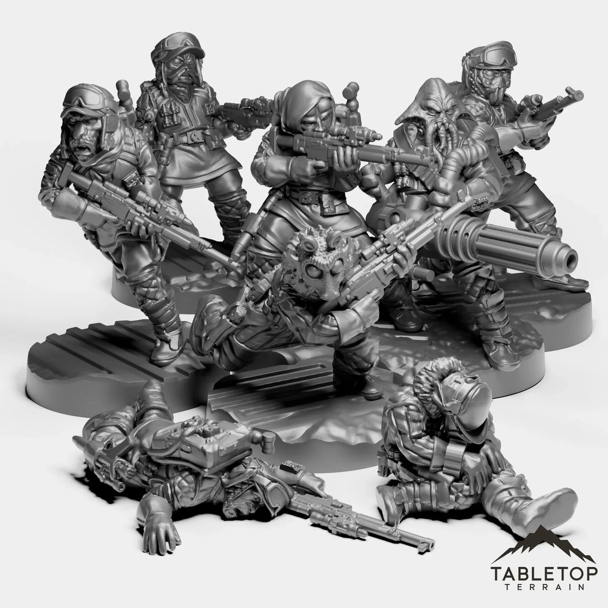 Tabletop Terrain Miniature Arctic Guerrilla Trench Troops