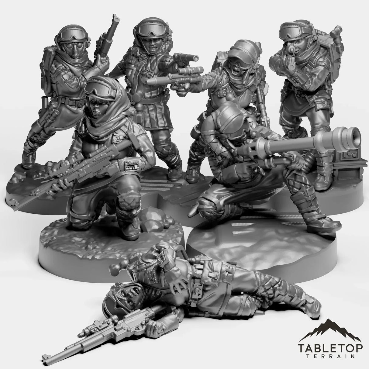 Tabletop Terrain Miniature Arctic Guerrilla Trench Troops