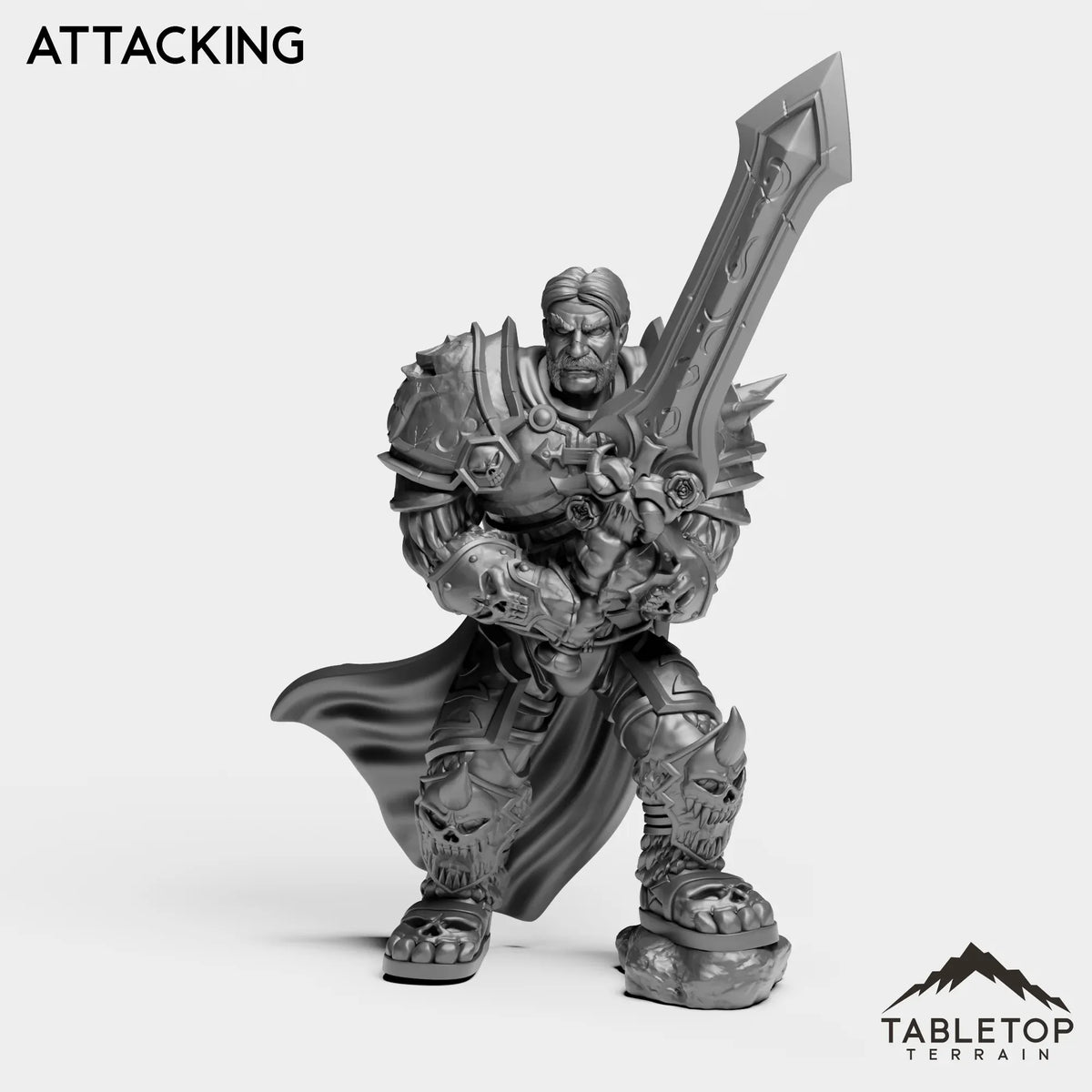 Tabletop Terrain Miniature Attacking DK Horseman King