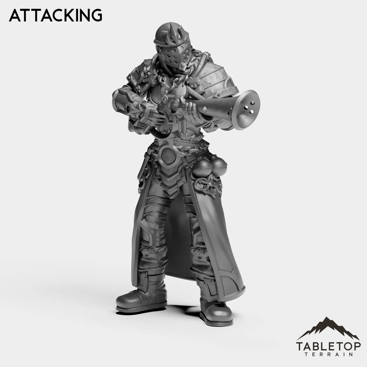 Tabletop Terrain Miniature Attacking Highland Hunter Female