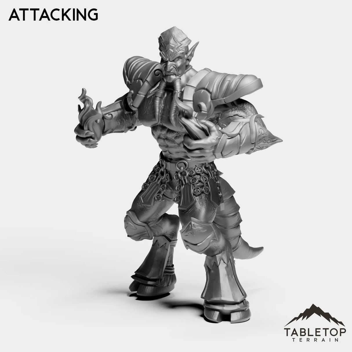 Tabletop Terrain Miniature Attacking Hooved Prince