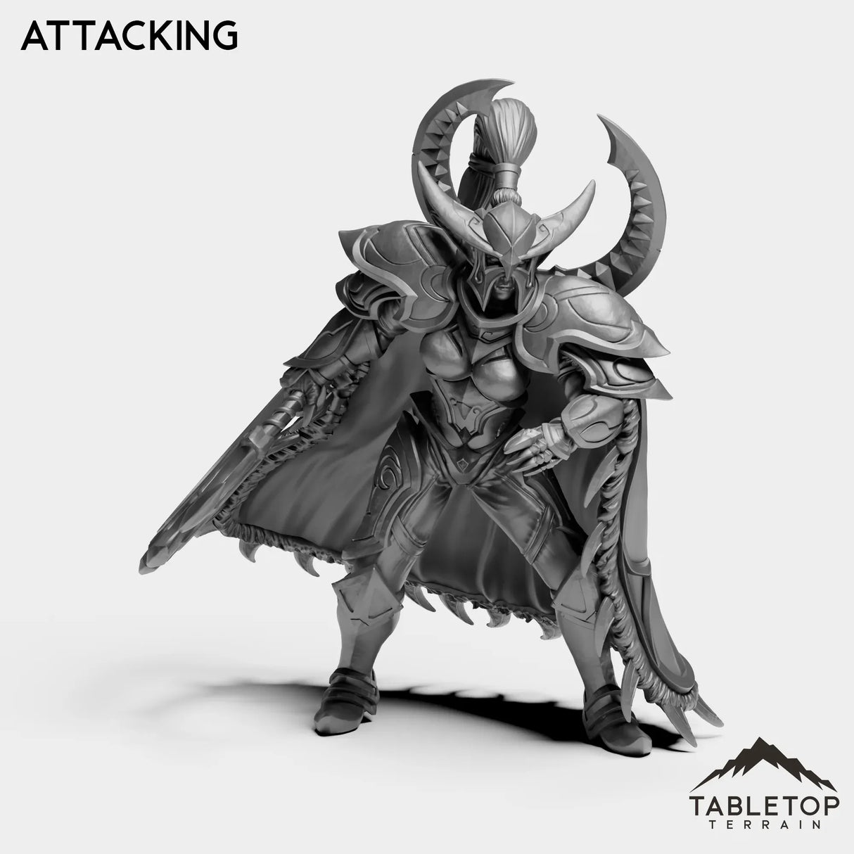 Tabletop Terrain Miniature Attacking Legendary Warden