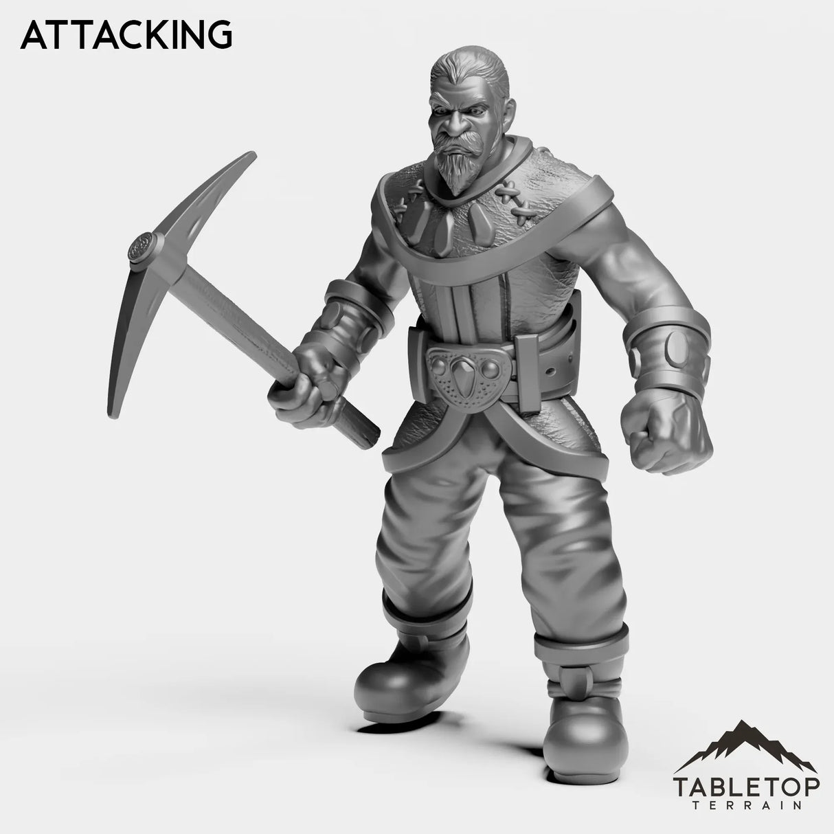 Tabletop Terrain Miniature Attacking Miner John