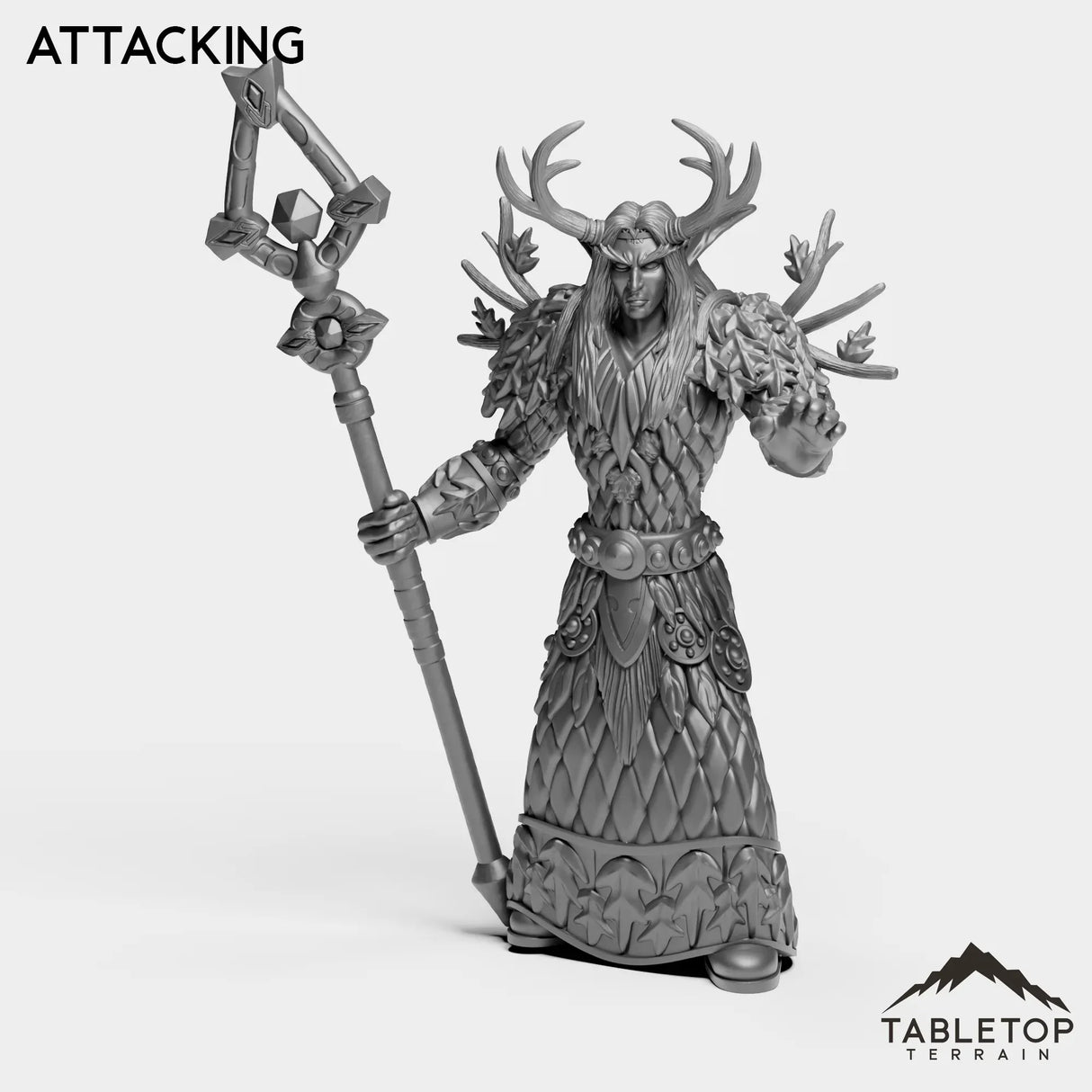 Tabletop Terrain Miniature Attacking Night Druid Tier 1