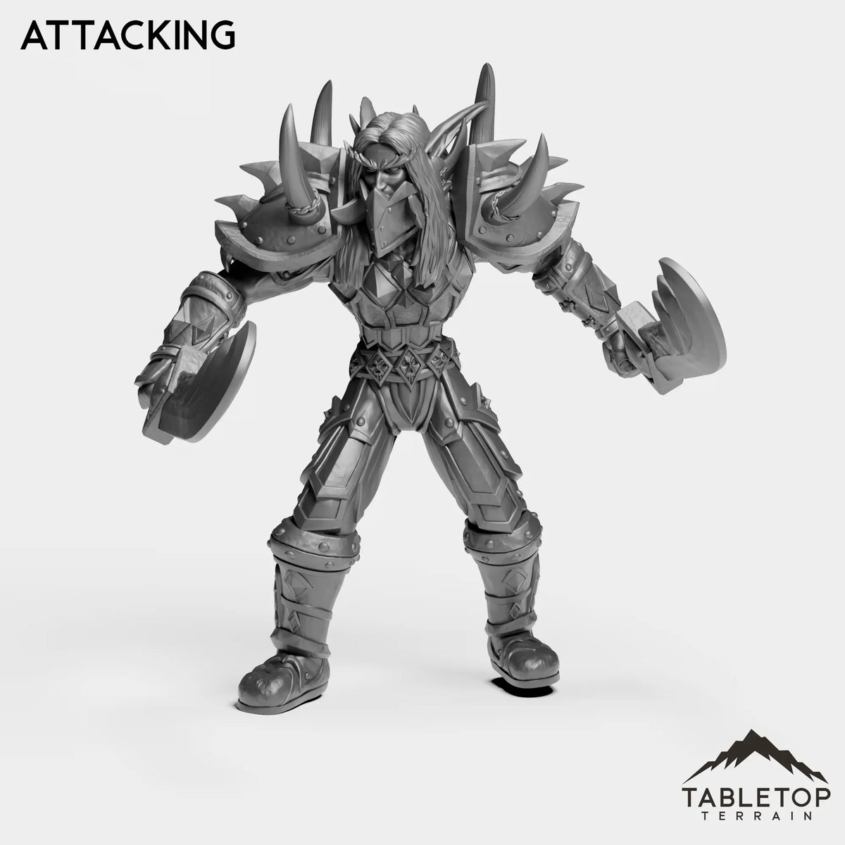 Tabletop Terrain Miniature Attacking Night Warrior Tier 1