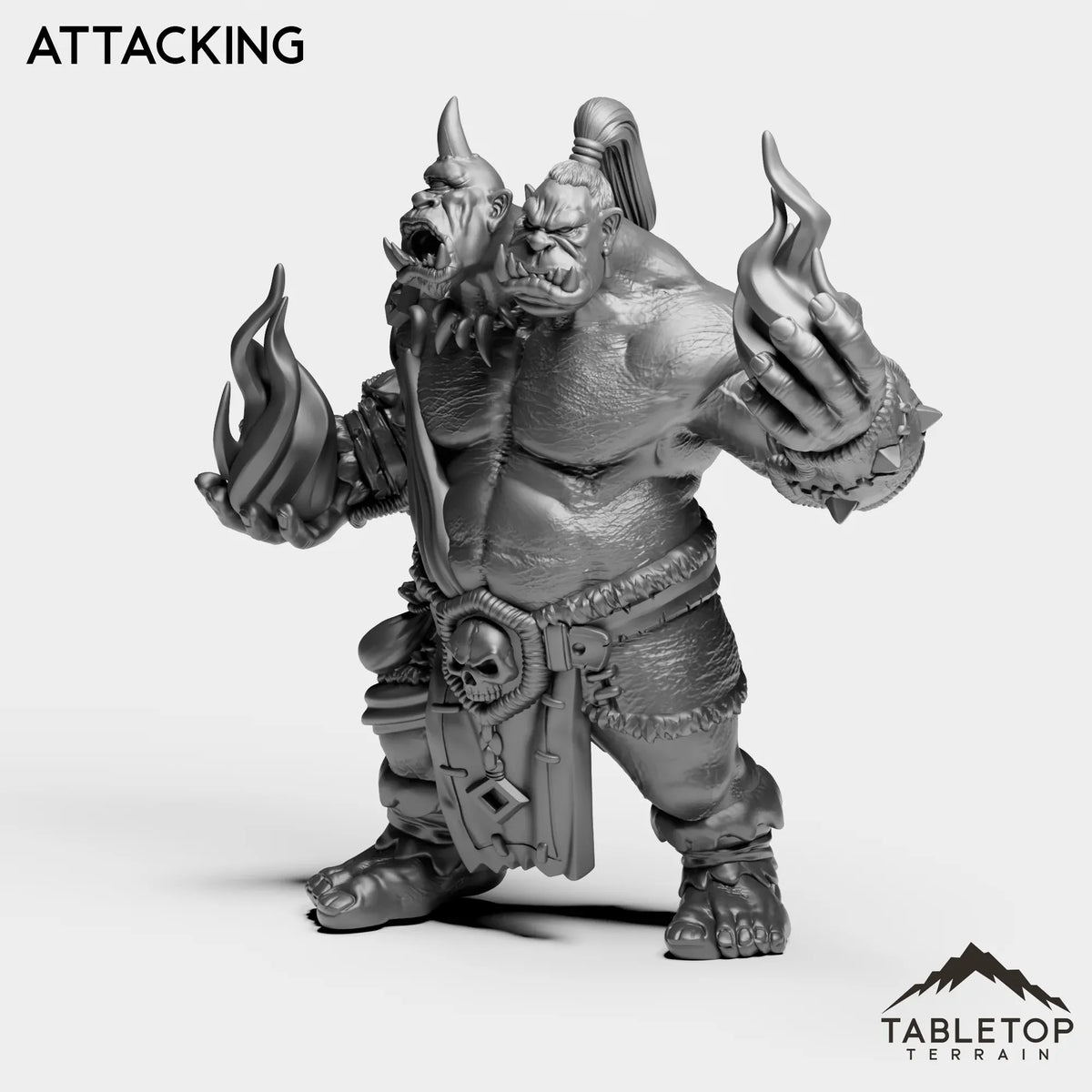 Tabletop Terrain Miniature Attacking Ogre Magi 2