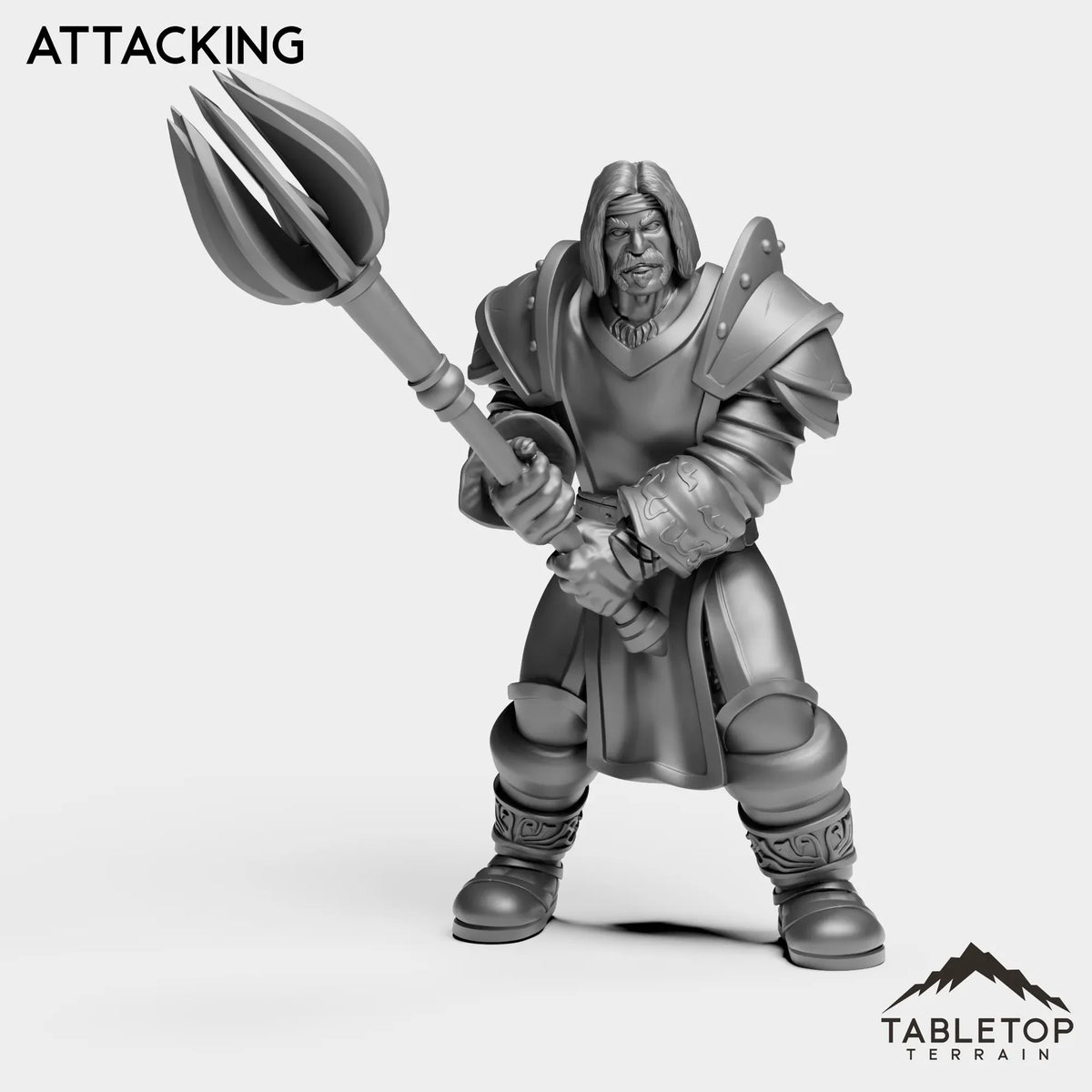 Tabletop Terrain Miniature Attacking Paladin Commander