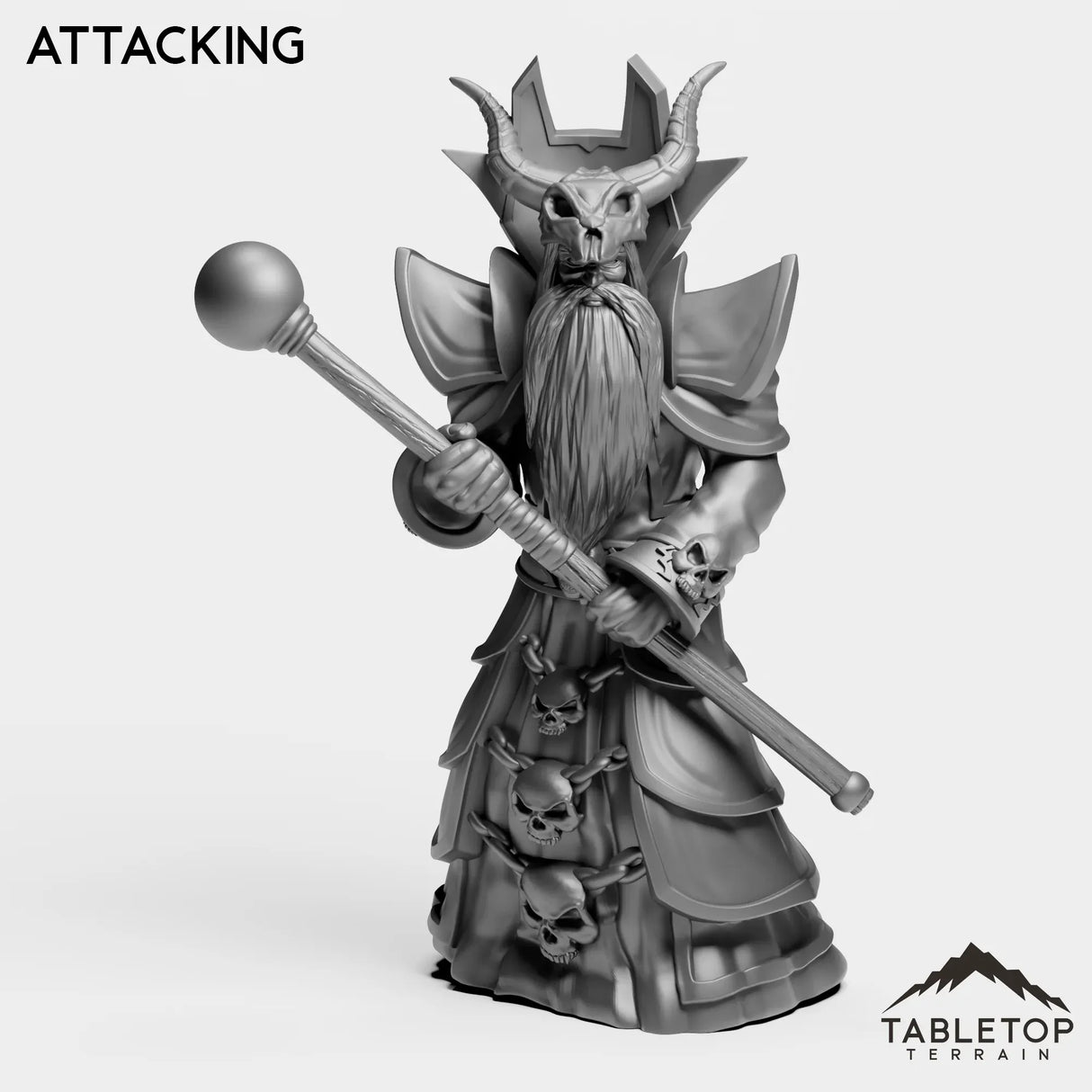 Tabletop Terrain Miniature Attacking Unclean Warlock
