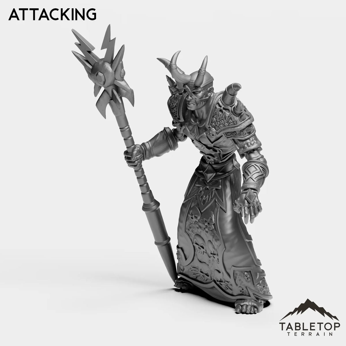 Tabletop Terrain Miniature Attacking Undead Warlock Tier 1