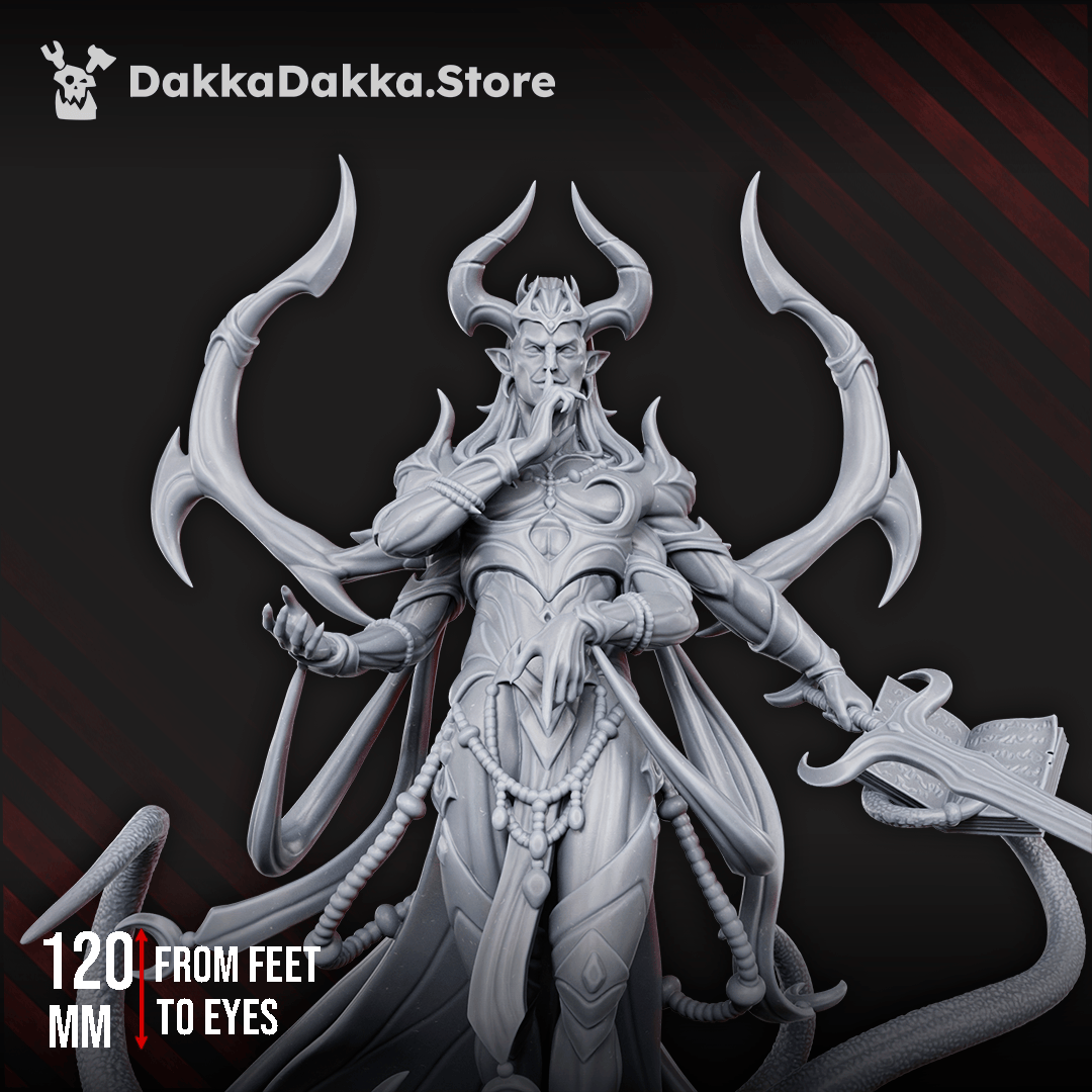 Tabletop Terrain Miniature Avatar of Lust with a sword