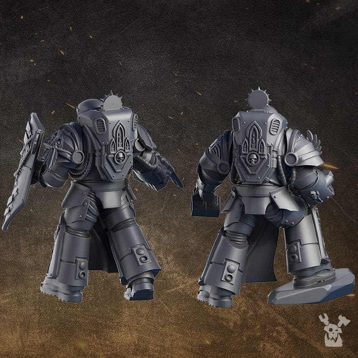 Tabletop Terrain Miniature Black Gryphons Heavy Squad