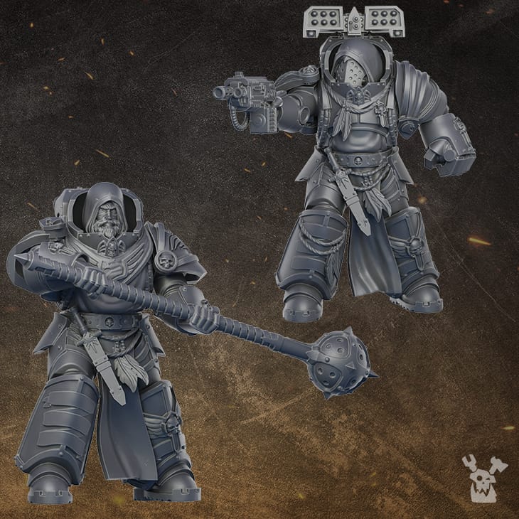 Tabletop Terrain Miniature Black Gryphons Heavy Squad