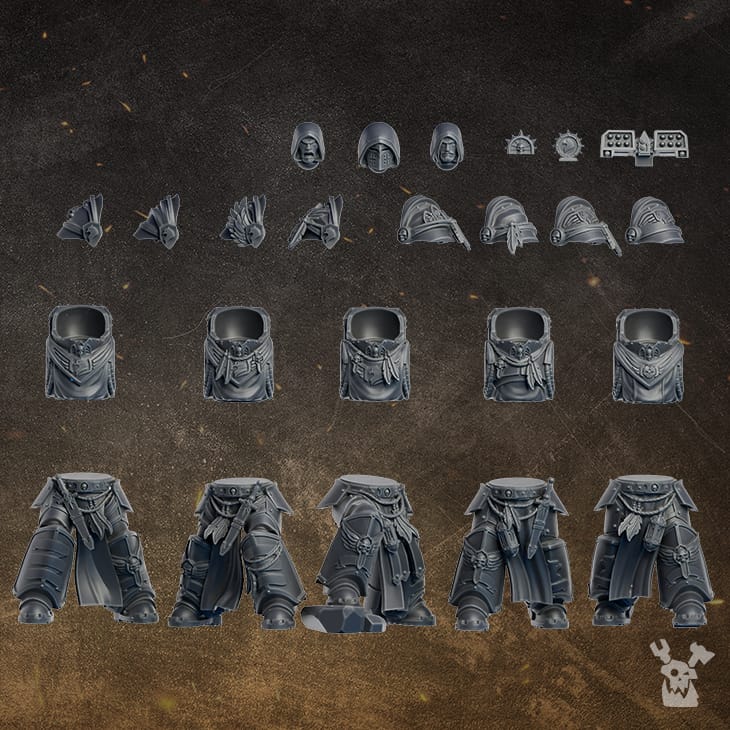 Tabletop Terrain Miniature Black Gryphons Heavy Squad