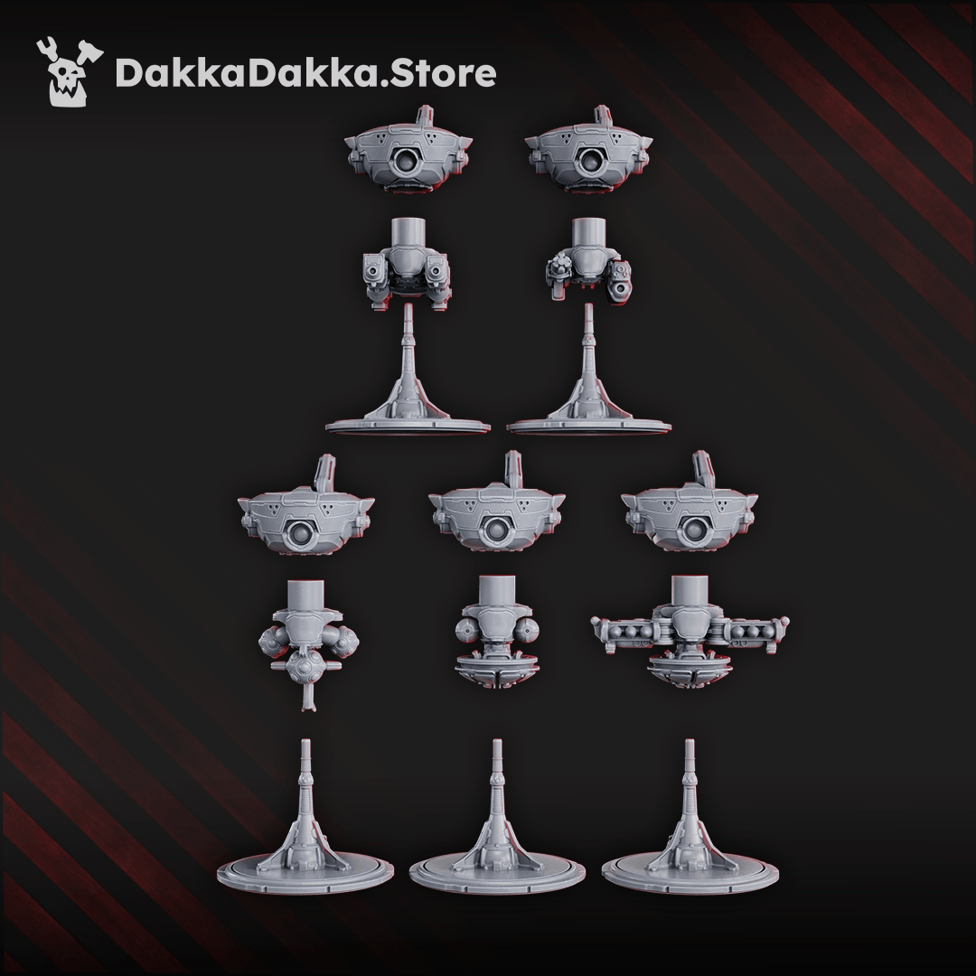 Tabletop Terrain Miniature Black Sun Covenant Drones