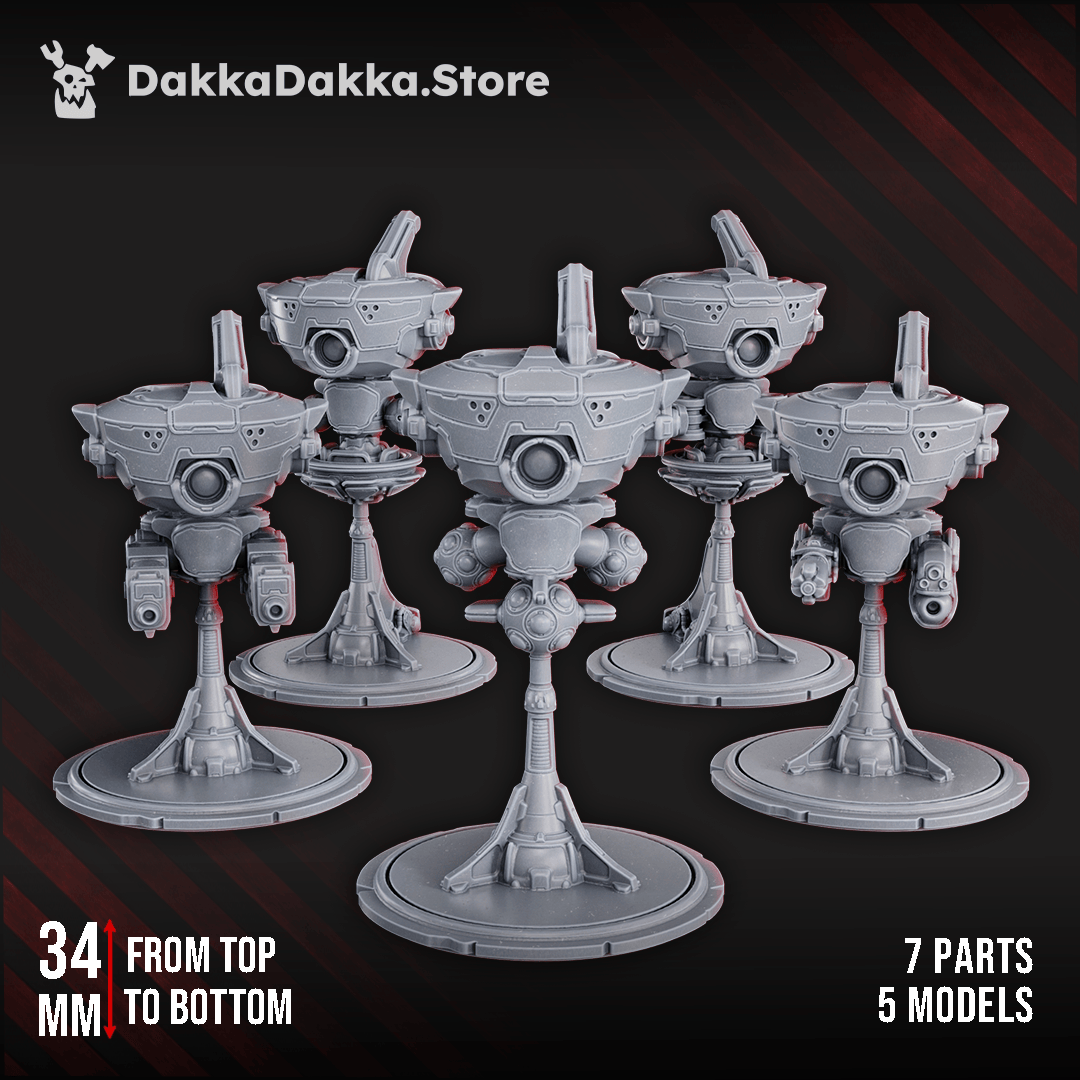 Tabletop Terrain Miniature Black Sun Covenant Drones