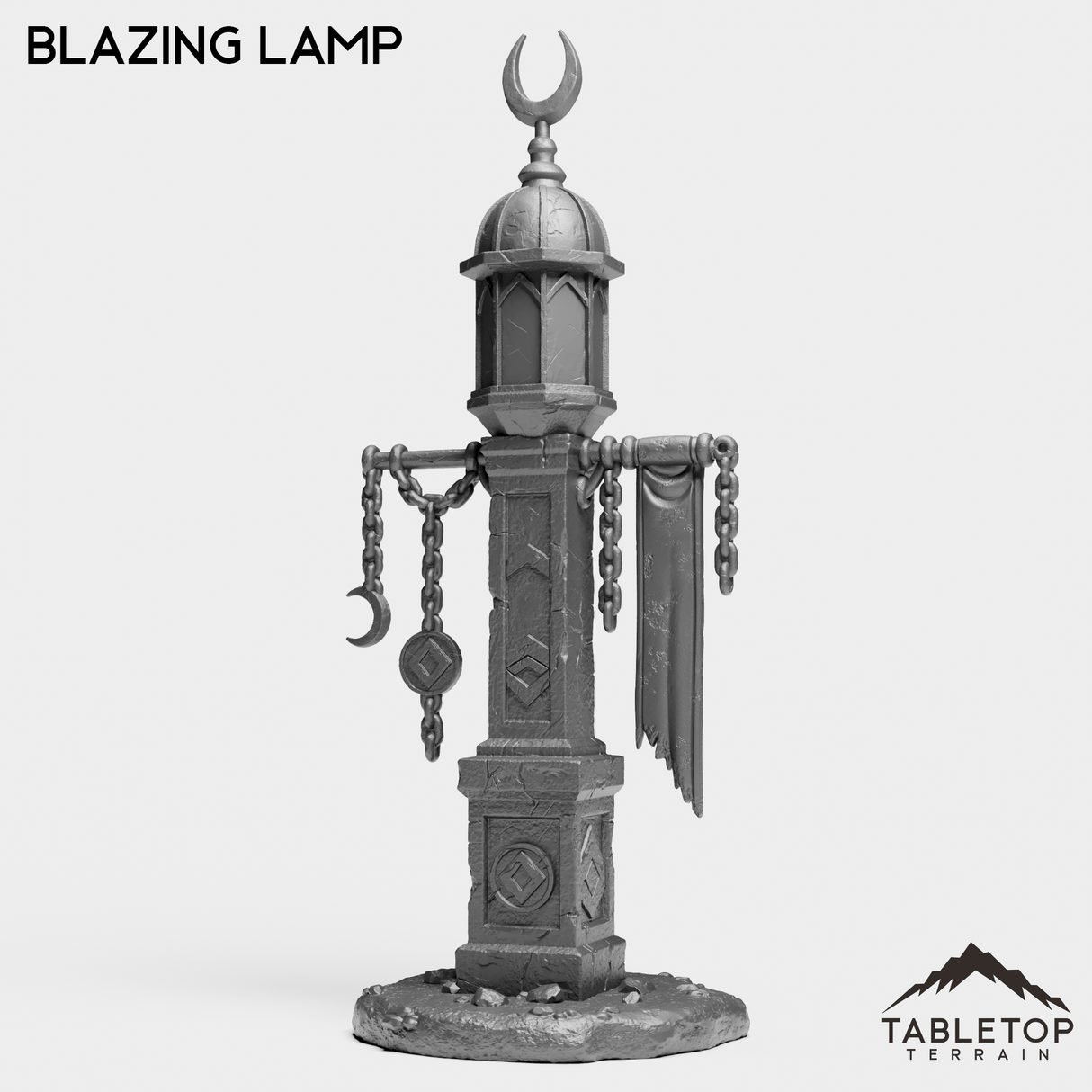 Tabletop Terrain Miniature Blazing Lamp - Grimdark Terrain