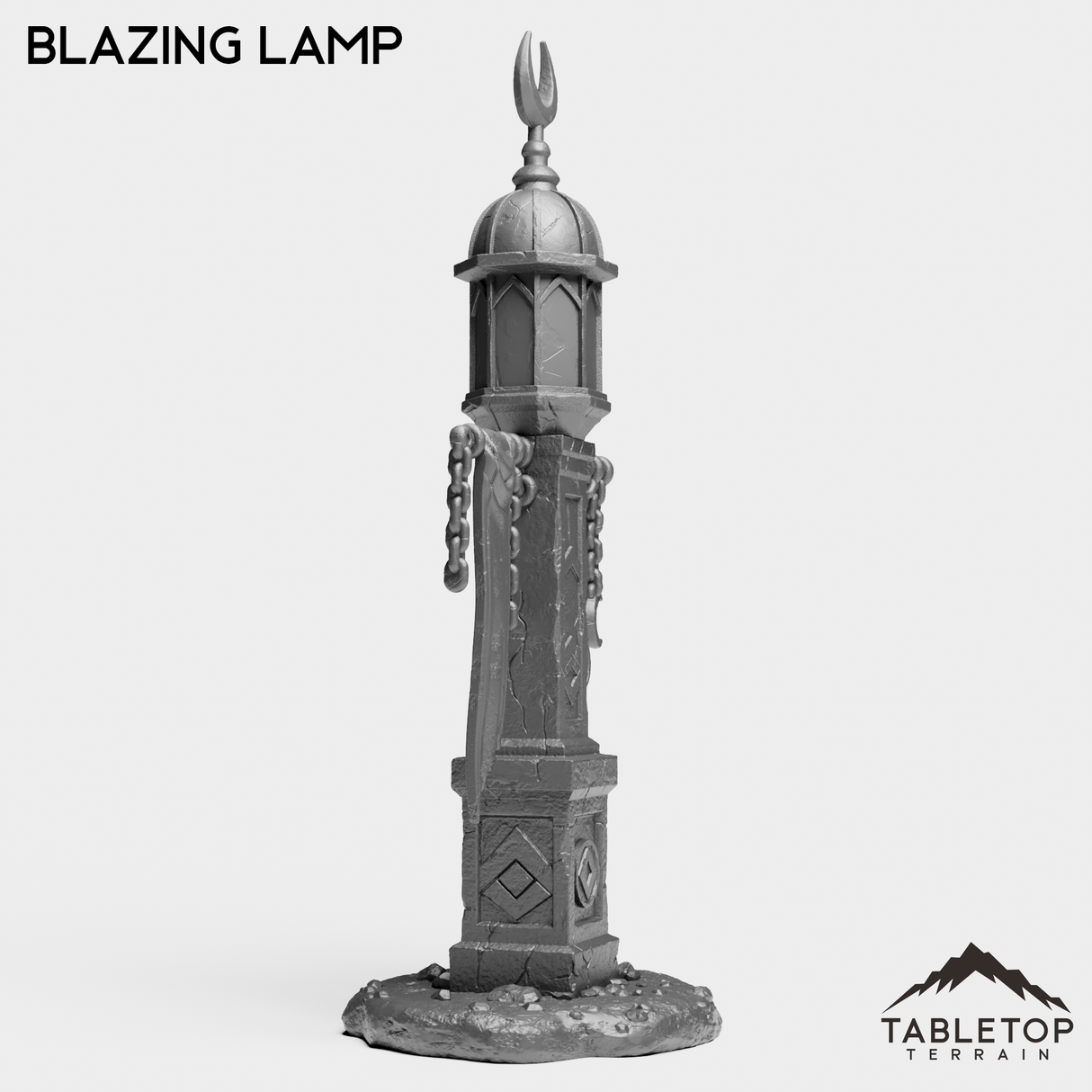Tabletop Terrain Miniature Blazing Lamp - Grimdark Terrain