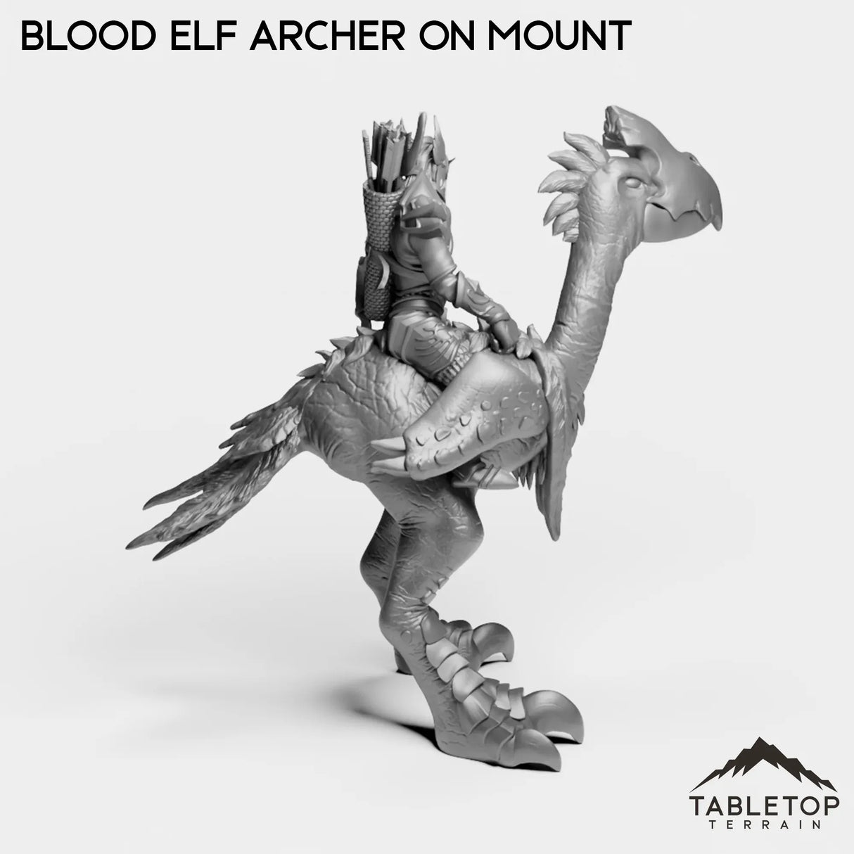 Tabletop Terrain Miniature Blood Elf Archer on Mount