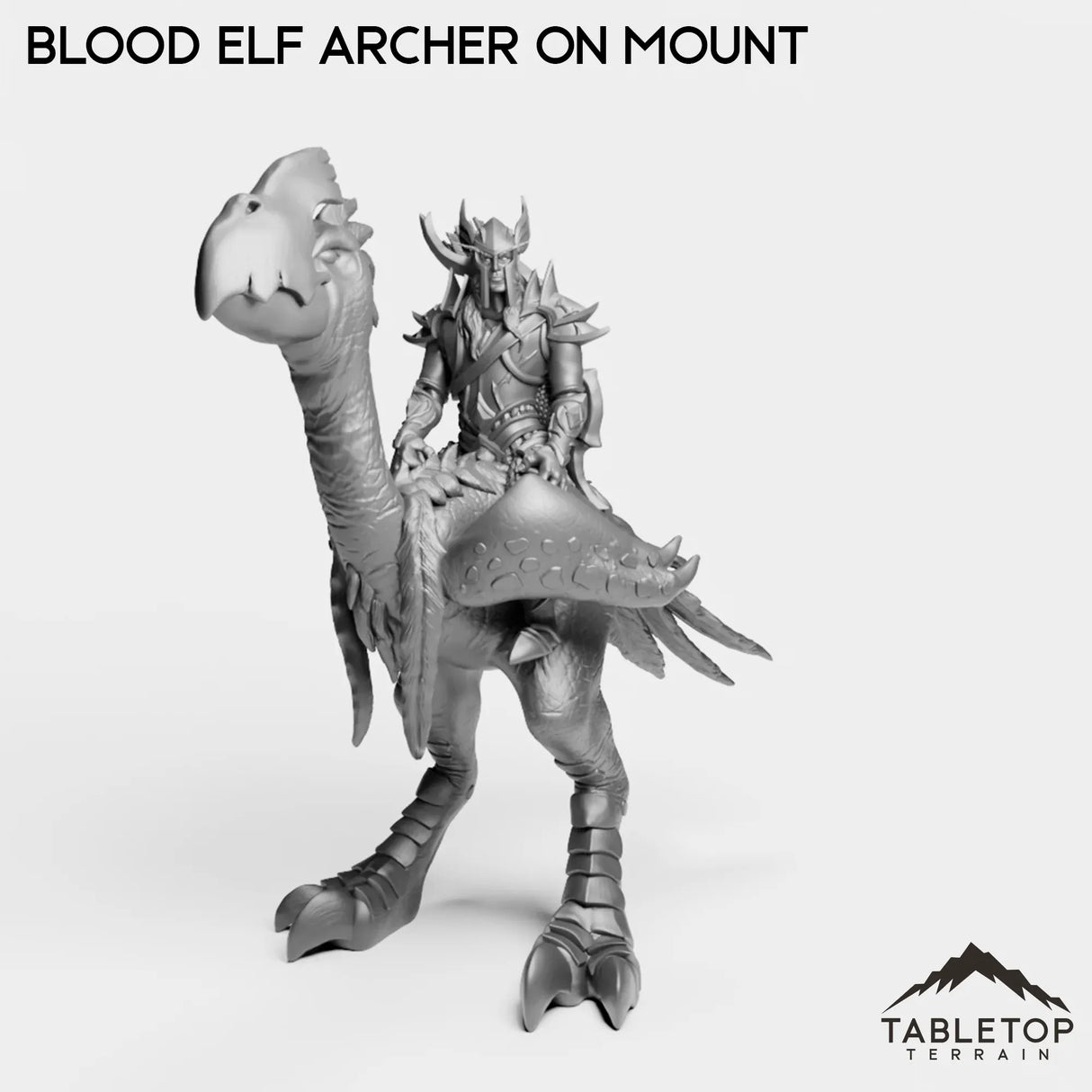 Tabletop Terrain Miniature Blood Elf Archer on Mount