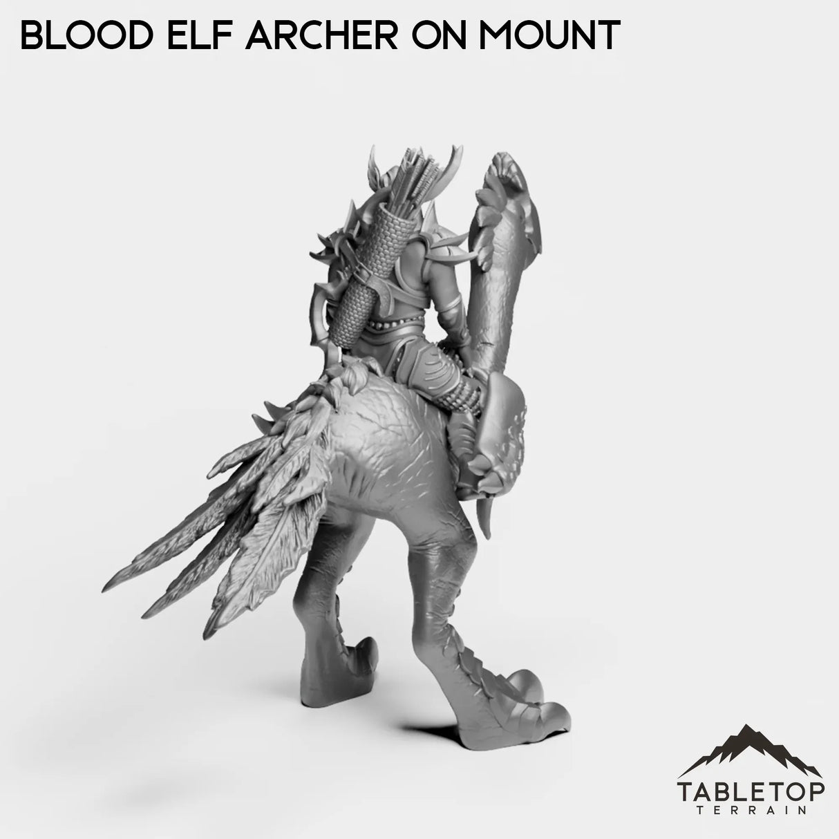 Tabletop Terrain Miniature Blood Elf Archer on Mount